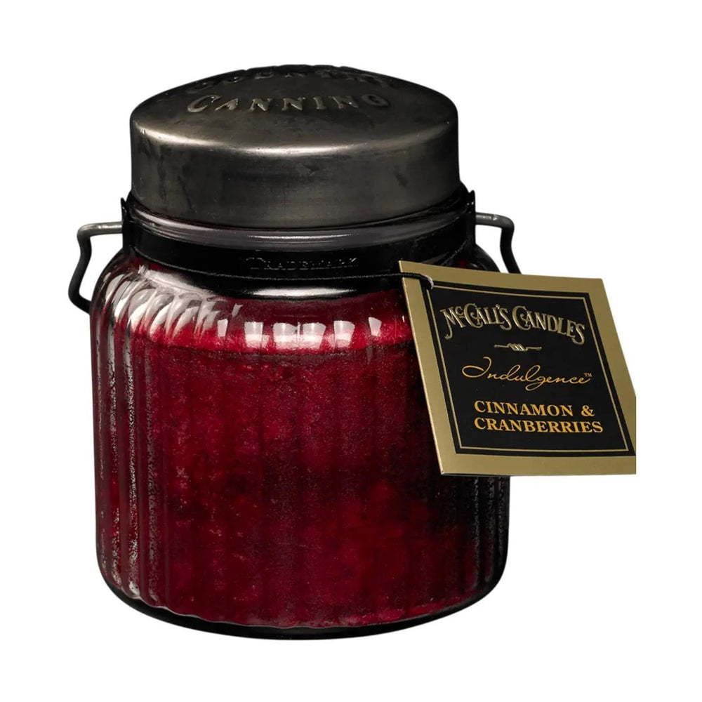 McCall's Classic Jar Candle | Cinnamon & Cranberries Grooved Jar McCall's Classic Jar Candle | Cinnamon & Cranberries