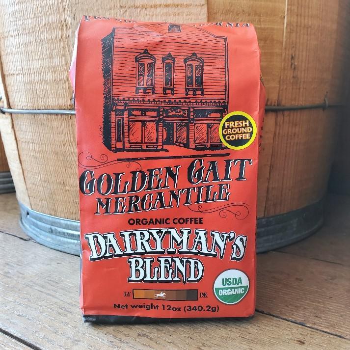 Golden Gait Mercantile Organic Coffee | Dairyman's Blend Ground Golden Gait Mercantile Organic Coffee | Dairyman's Blend