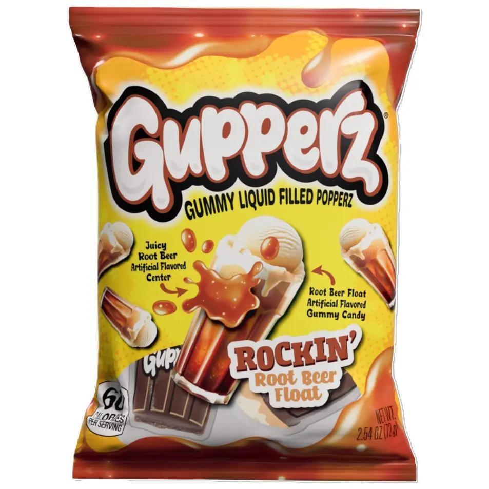 Gupperz Rockin Root Beer Float, Liquid Filled Gummy Gupperz Rockin Root Beer Float, Liquid Filled Gummy