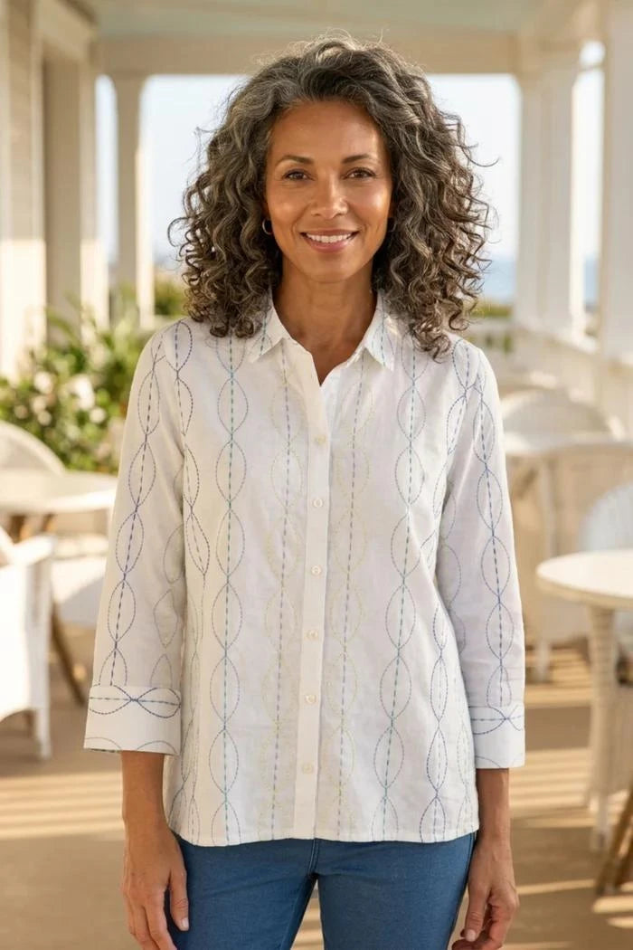 Habitat Clothing – Artisan Top in White Habitat Clothing – Artisan Top in White
