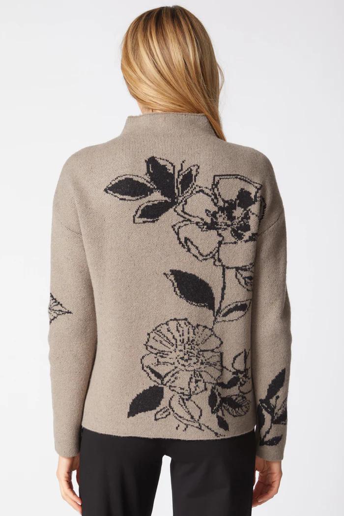 Habitat Clothing Floral Foliage Intarsia Sweater Habitat Clothing Floral Foliage Intarsia Sweater