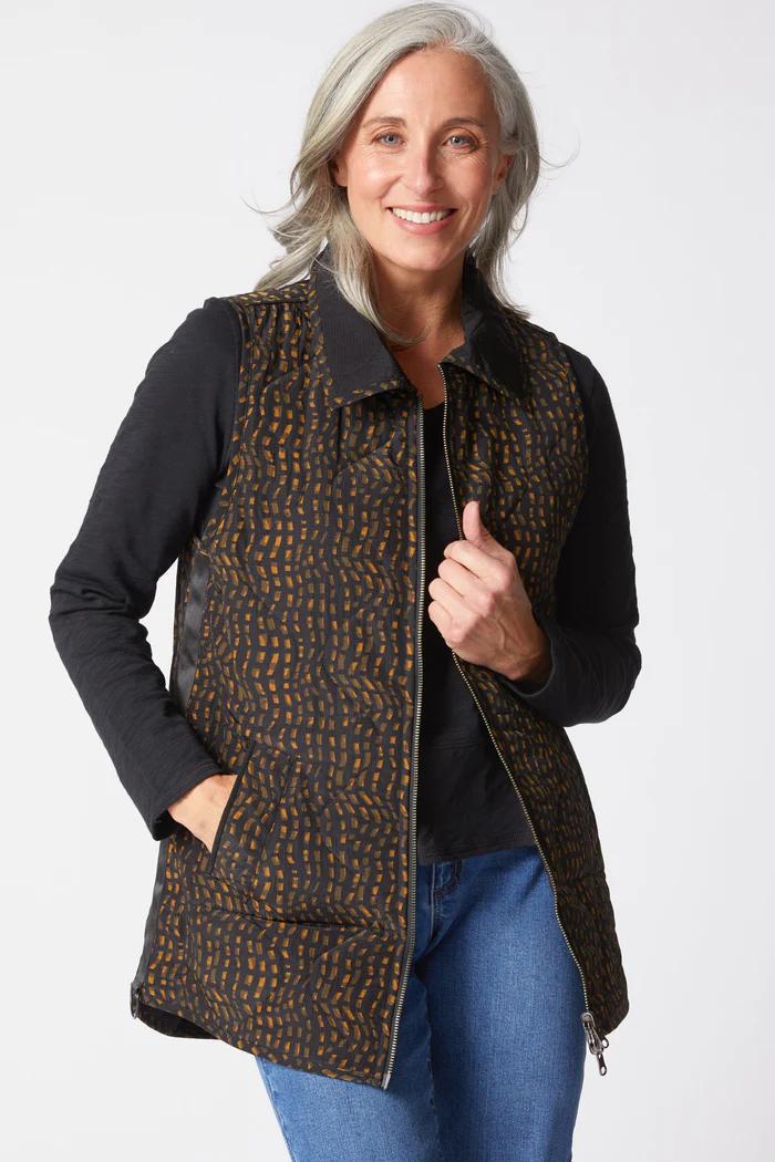 Habitat Clothing REVERSIBLE PRINTED QUILT PUFFER VEST Lichen Habitat Clothing REVERSIBLE PRINTED QUILT PUFFER VEST Lichen