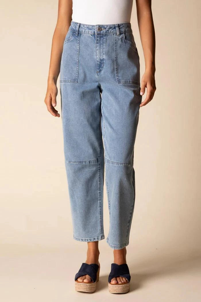 Habitat Clothing Seamed City Crop Jean in Light Denim Habitat Clothing Seamed City Crop Jean in Light Denim