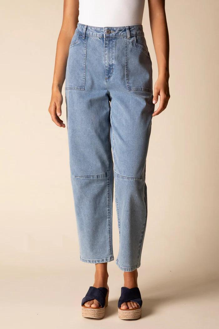 Habitat  Clothing The Modified Barrel Leg Jean in Light Denim Habitat  Clothing The Modified Barrel Leg Jean in Light Denim