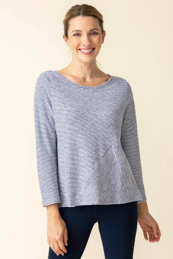 Habitat Pasadena Sunset Stripe Top in Black Habitat Pasadena Sunset Stripe Top in Black