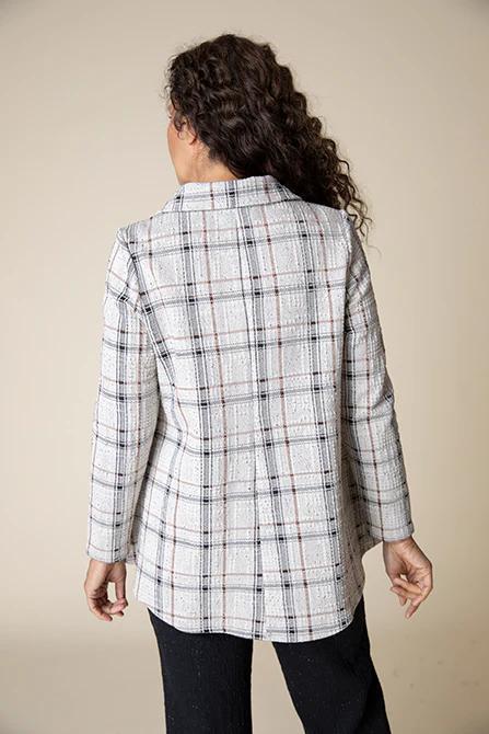 Habitat Speckle Knit Plaid Swing Jacket