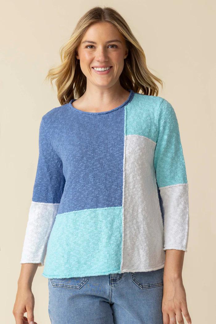 Habitat Yin Yang Colorblock Pullover in Carnation Habitat Yin Yang Colorblock Pullover in Carnation