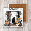 Halloween Decorative Stone Coaster Halloween Beware Black Cat