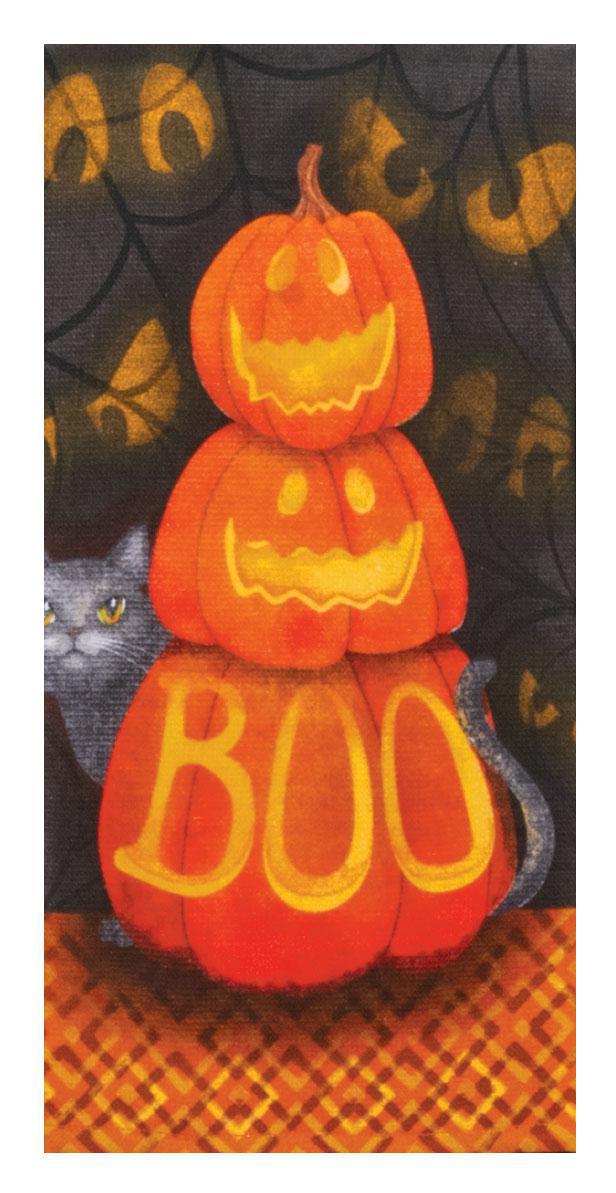 Halloween Boo Pumpkins Dual Purpose Terry Towel Halloween Boo Pumpkins Dual Purpose Terry Towel