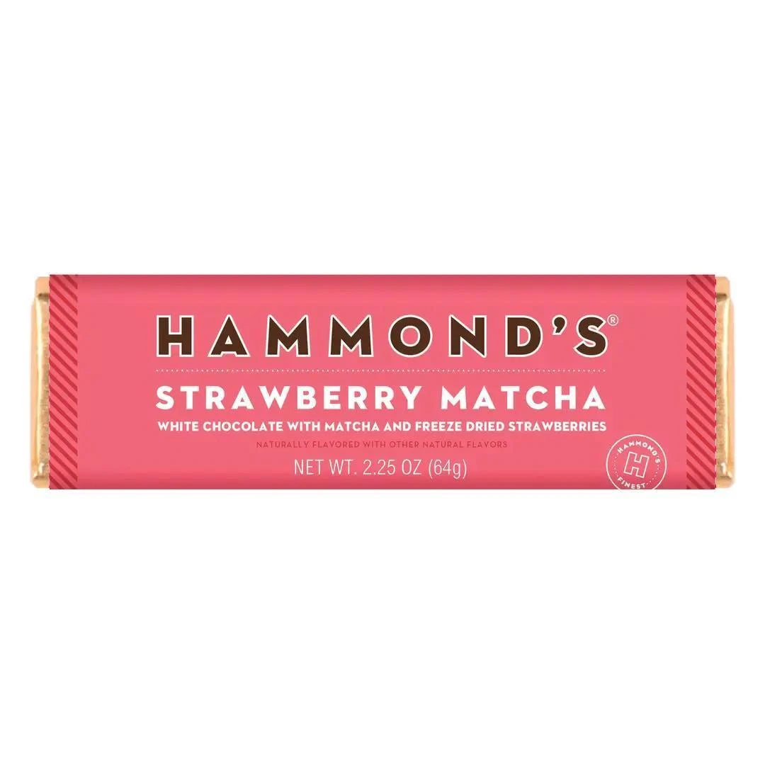Hammond's Chocolate Bars | White Chocolate - Strawberry Macha Hammond's Chocolate Bars | White Chocolate - Strawberry Macha