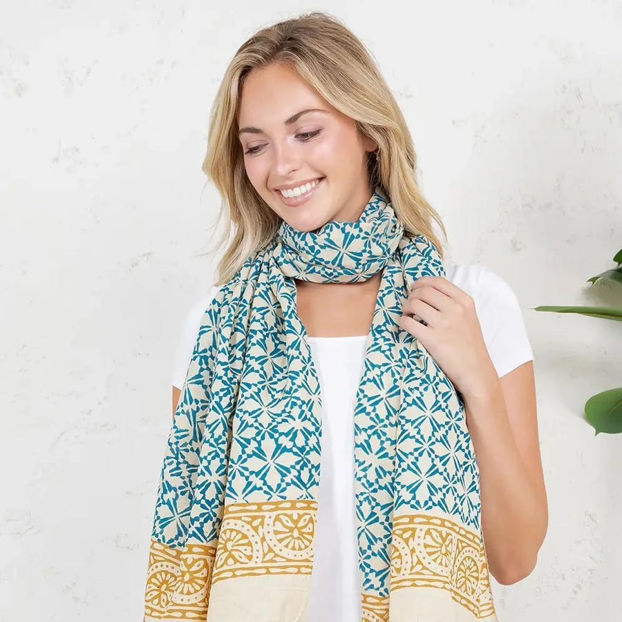 Hand Block Print Cotton Scarf Hand Block Print Cotton Scarf