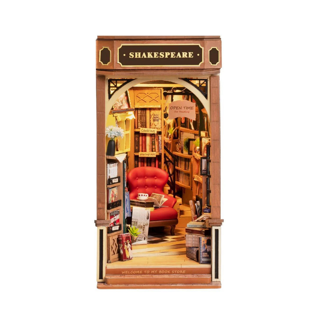 Hands Craft Bookstore DIY Miniature Book Nook Kit Hands Craft Bookstore DIY Miniature Book Nook Kit