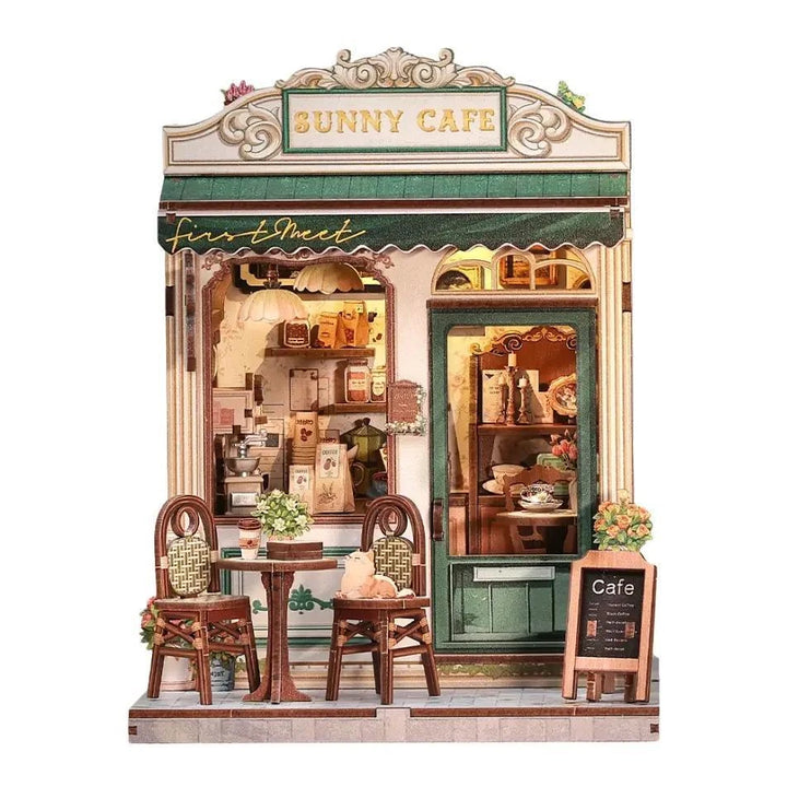 Hands Craft Diy Book Nook Kit: Sunny Café Hands Craft Diy Book Nook Kit: Sunny Café