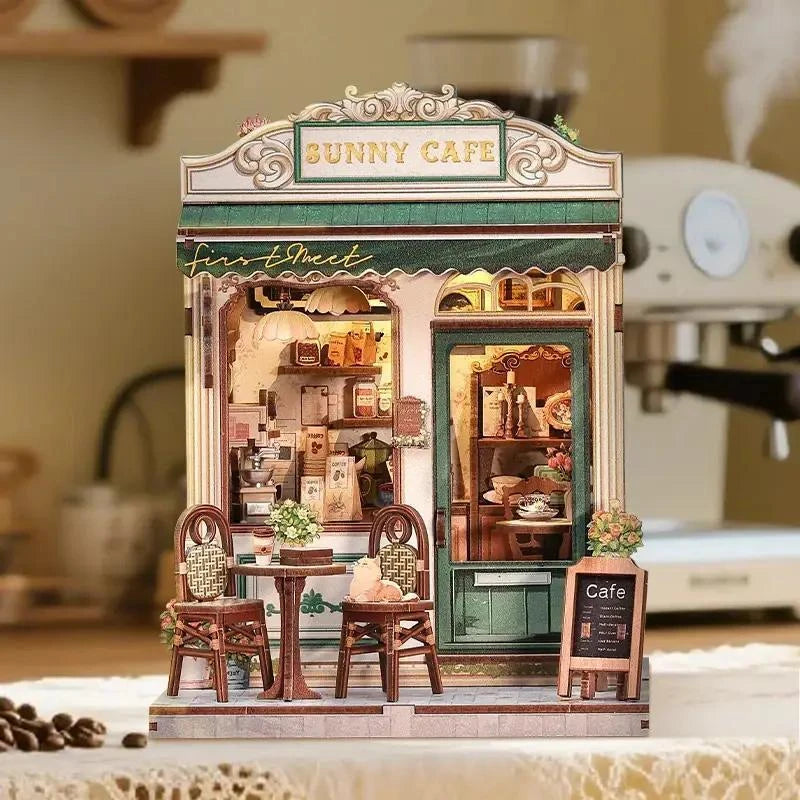 Hands Craft Diy Book Nook Kit: Sunny Café Hands Craft Diy Book Nook Kit: Sunny Café