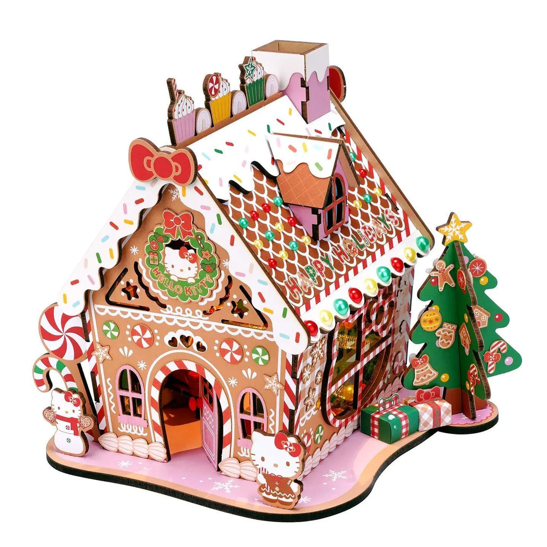 Hands Craft Diy Hello Kitty® Gingerbread House - Diy Miniature House Kit Hands Craft Diy Hello Kitty® Gingerbread House - Diy Miniature House Kit