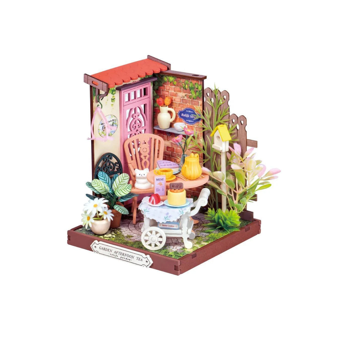 Hands Craft Fancy Tea Yard DIY Miniature House Kit Hands Craft Fancy Tea Yard DIY Miniature House Kit