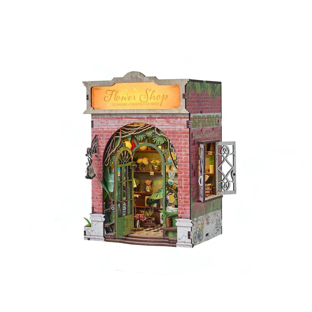 Hands Craft Flower Shop Type DIY Miniature Book Nook Kit Hands Craft Flower Shop Type DIY Miniature Book Nook Kit