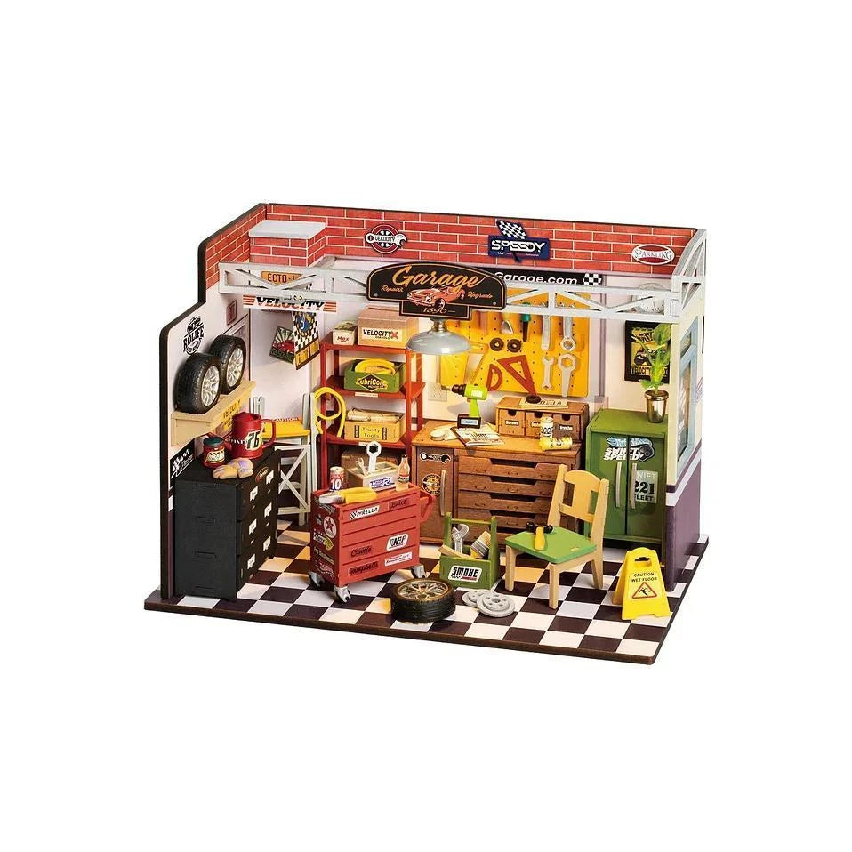 Hands Craft Garage Workshop DIY Miniature House Kit Hands Craft Garage Workshop DIY Miniature House Kit