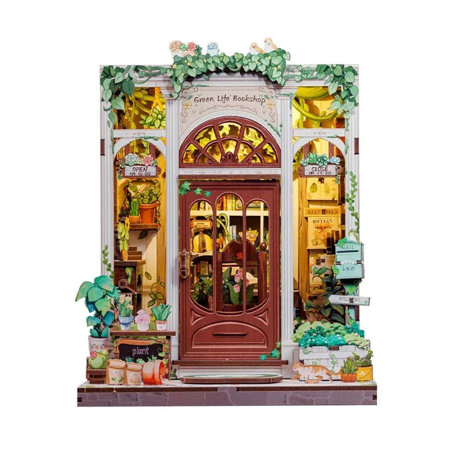 Hands Craft Green Life Bookshop DIY Book Nook Kit Hands Craft Green Life Bookshop DIY Book Nook Kit