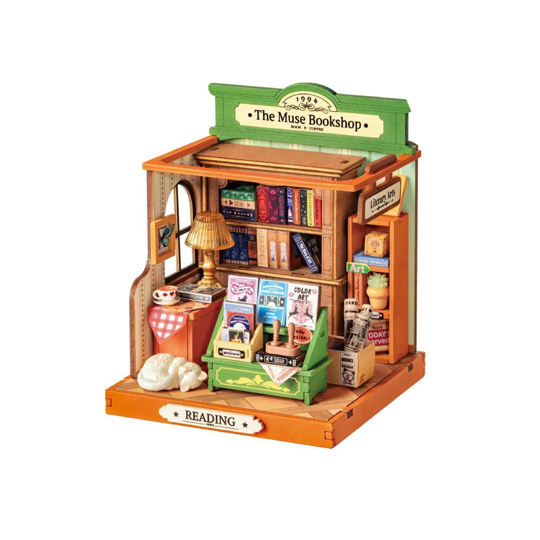 Hands Craft The Muse Bookshop DIY Miniature House Kit Hands Craft The Muse Bookshop DIY Miniature House Kit