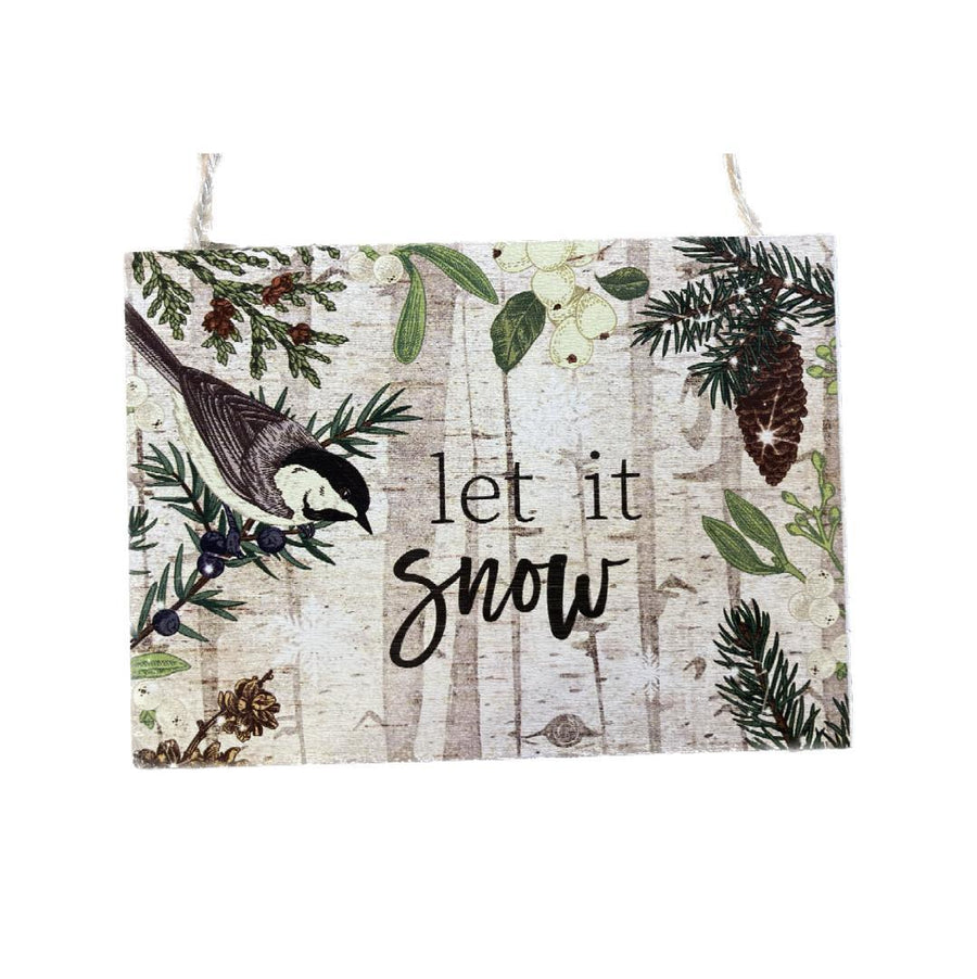 Hanging Holiday Sign | Christmas Forest