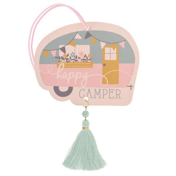 Shaped Air Fresheners | Leather Scented Happy Camper