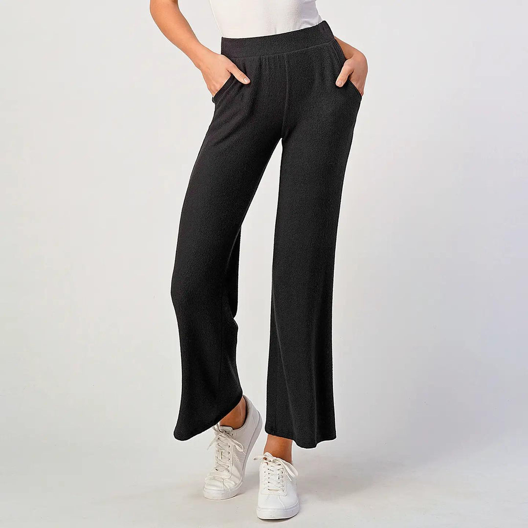 Heimious Brushed Knit Long Lounge Pants w/ Pockets Heimious Brushed Knit Long Lounge Pants w/ Pockets