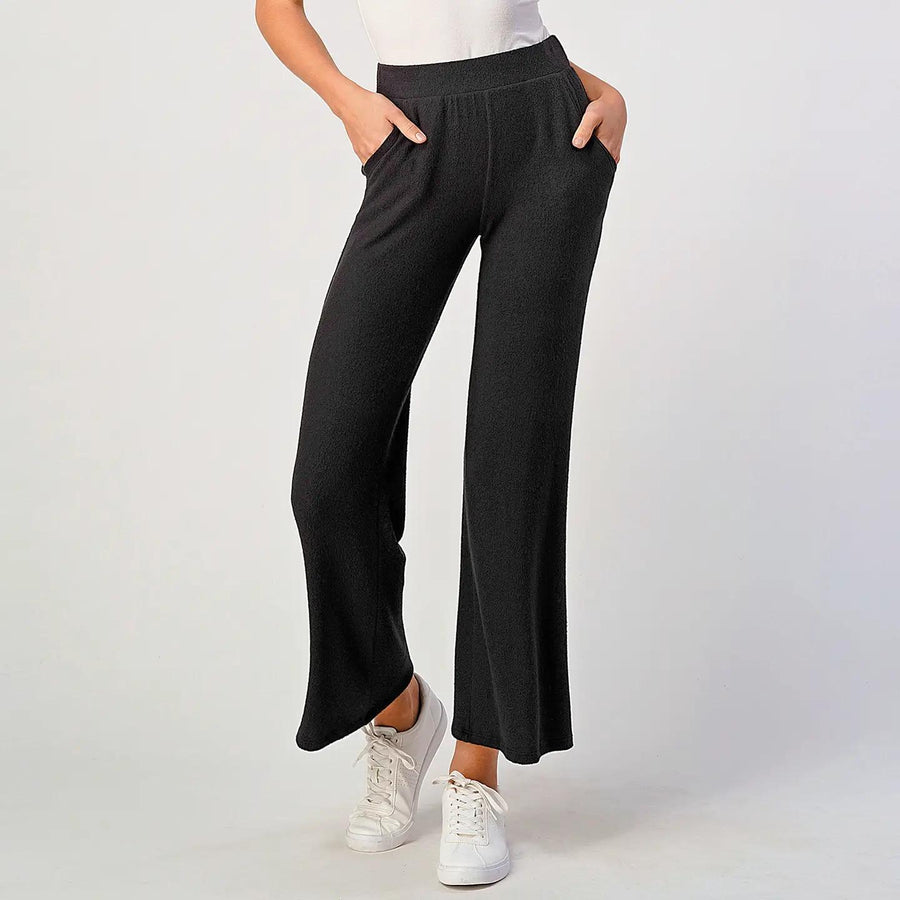 Heimious Brushed Knit Long Lounge Pants w/ Pockets Heimious Brushed Knit Long Lounge Pants w/ Pockets