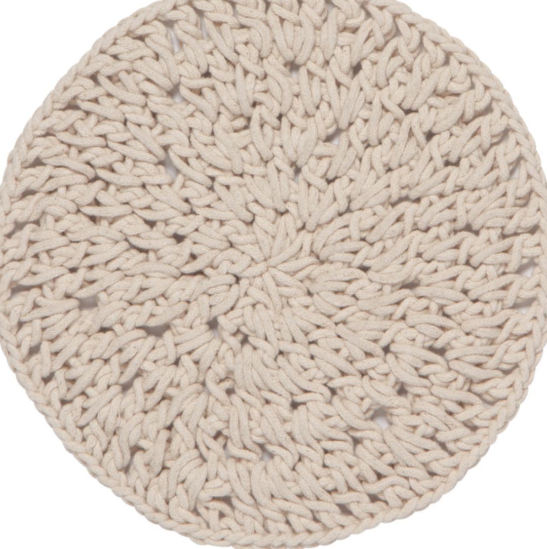 Knotted Cotton Trivets Heirloom Natural Knotted Cotton Trivets