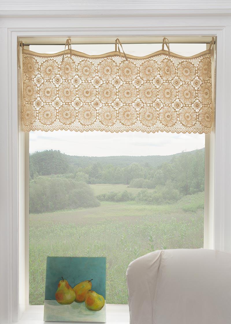 Heritage Lace Curtains | Crochet Envy Medallion Valance Heritage Lace Curtains | Crochet Envy Medallion Valance