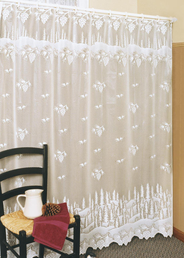 Heritage Lace Curtains | Pinecone Shower Curtain