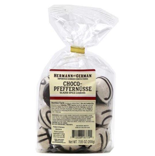 Hermann the German Glazed Pfeffernusse Cookies | Dark Chocolate Hermann the German Glazed Pfeffernusse Cookies | Dark Chocolate