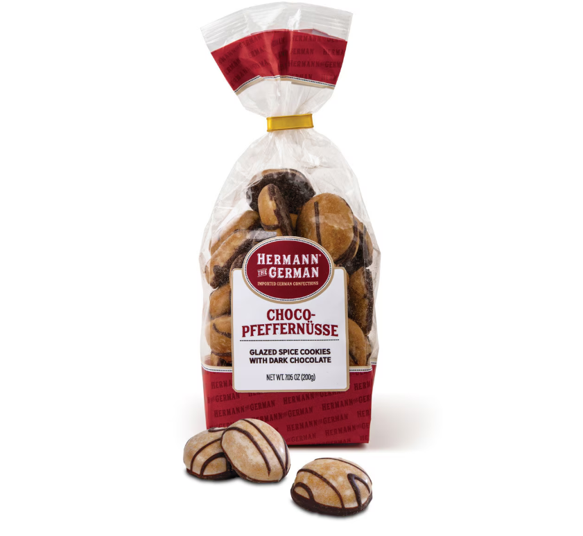 Hermann the German Glazed Pfeffernusse Cookies | Dark Chocolate Hermann the German Glazed Pfeffernusse Cookies | Dark Chocolate