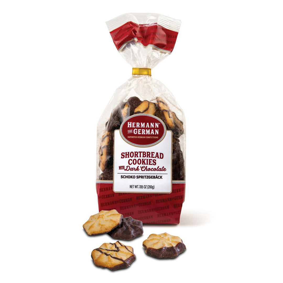 Hermann the German Shortbread Cookies with Dark Chocolate Hermann the German Shortbread Cookies with Dark Chocolate