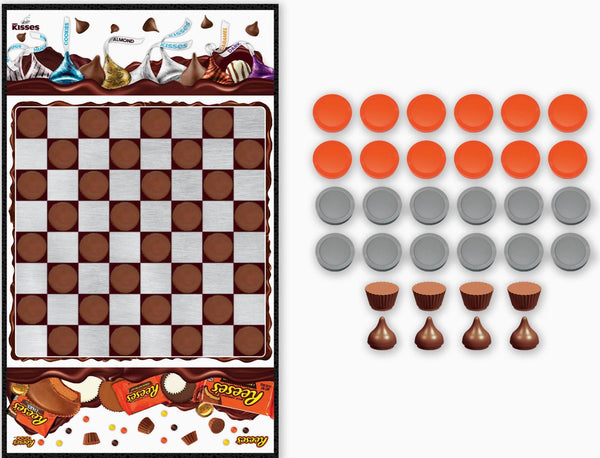 Hershey's Kisses Vs Reese's Checkers Board Game