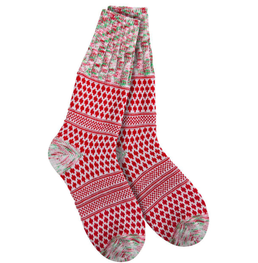 World's Softest Socks | Holiday Gallery Textured Crew Holiday Multi