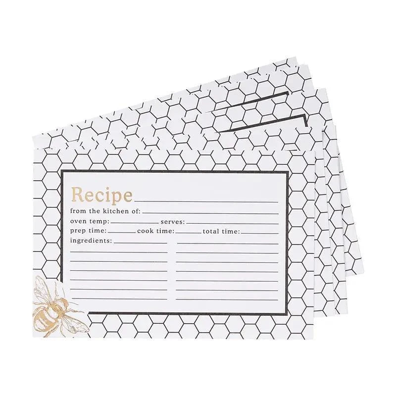 Recipe Cards Honeycomb Hive Recipe Cards
