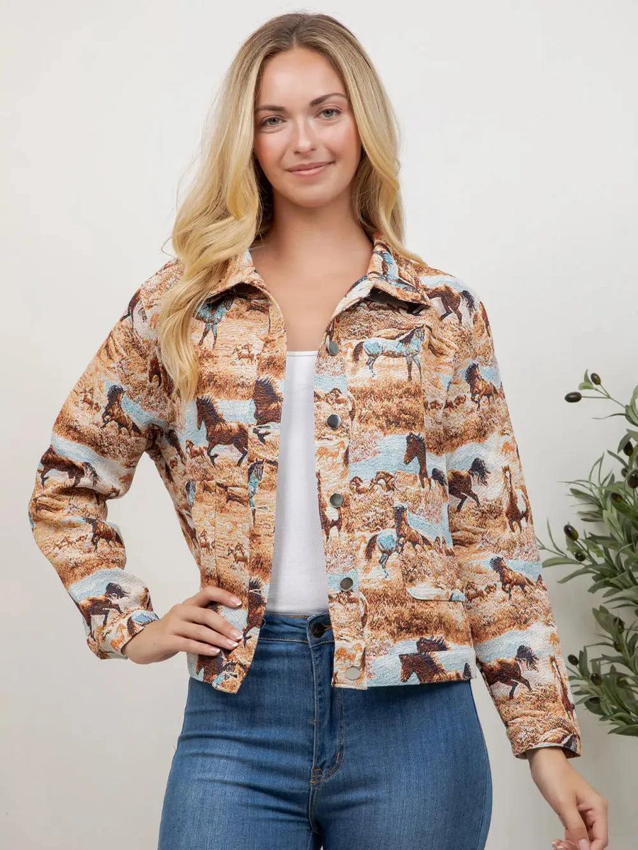 Horse Print Jacket Horse Print Jacket
