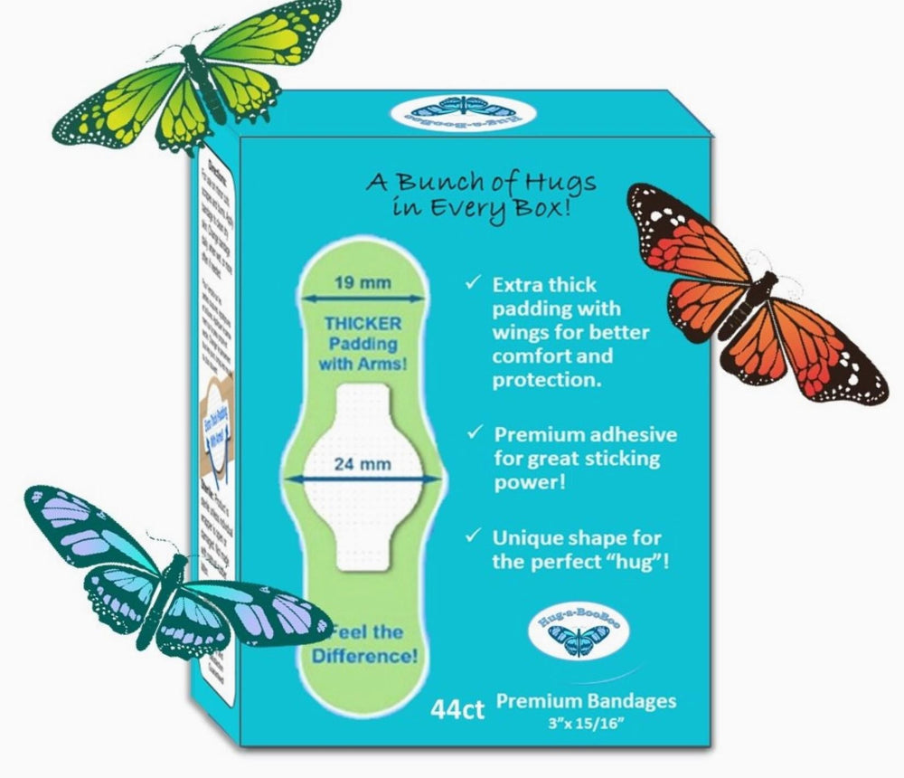 Hug-a-BooBoo "Butterfly Hugs" Premium Bandages