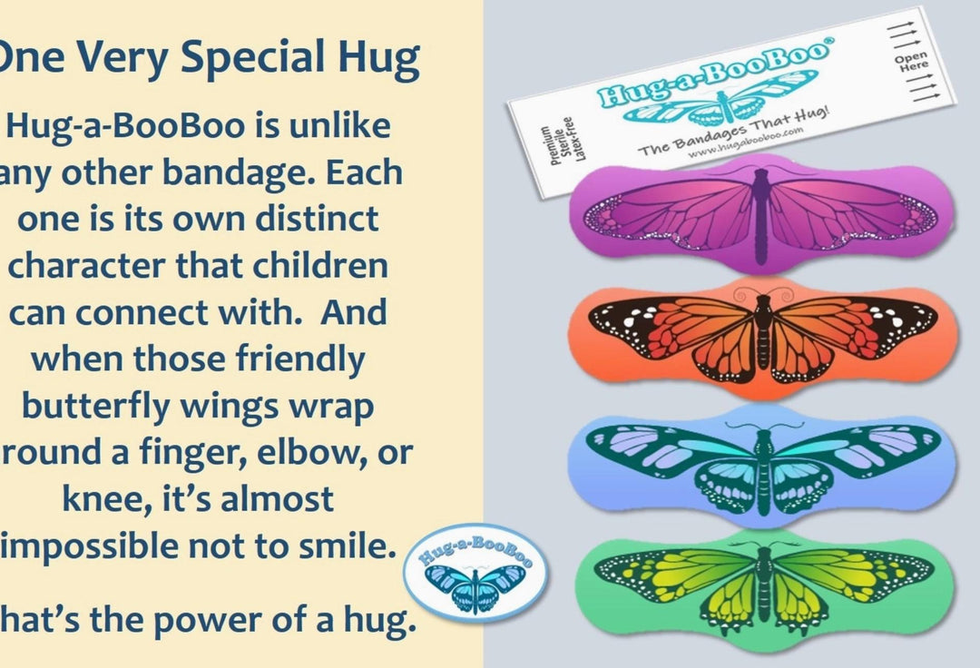 Hug-a-BooBoo "Butterfly Hugs" Premium Bandages
