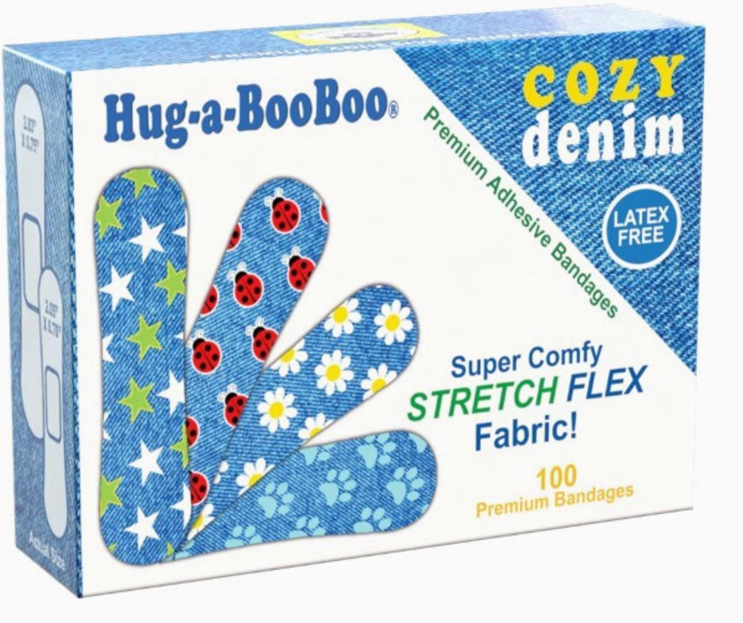 Hug-a-BooBoo Cozy Denim Stretch Fabric Bandages