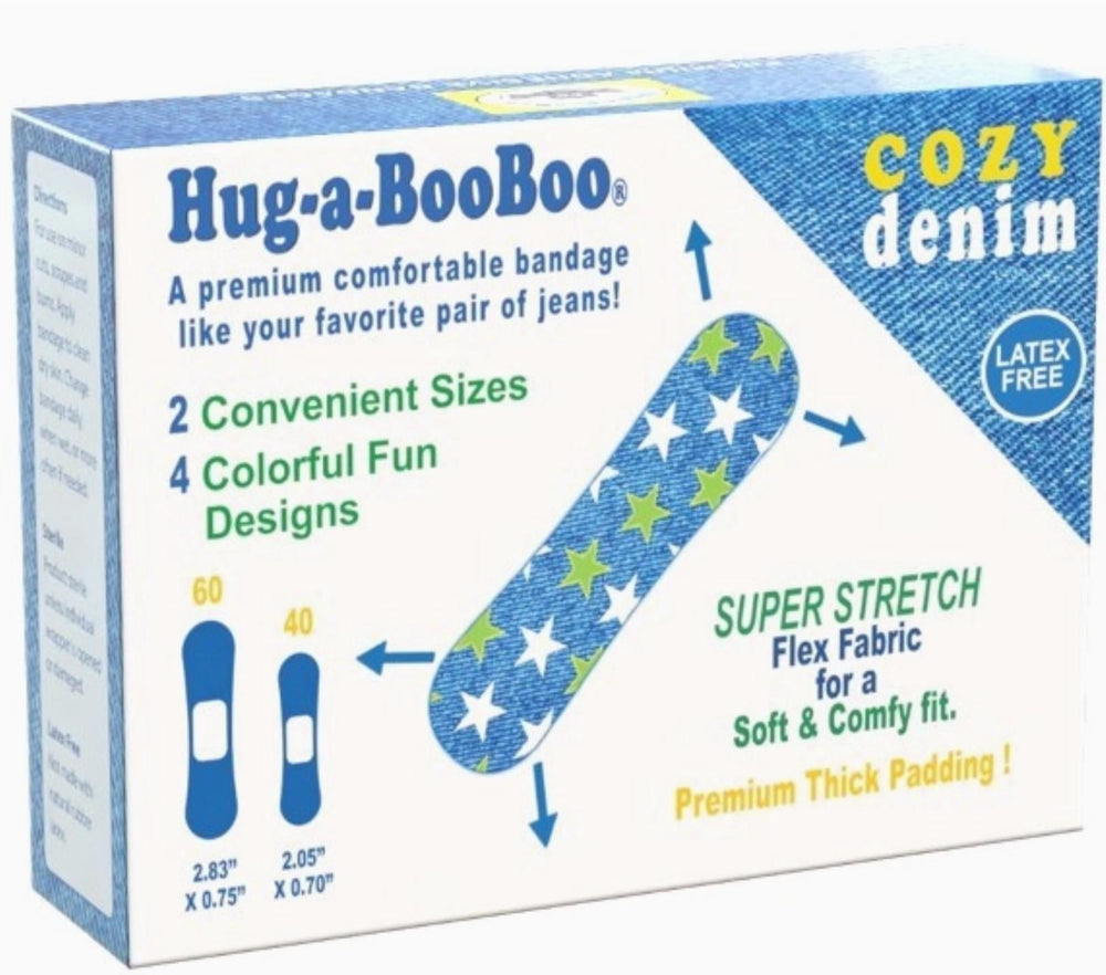 Hug-a-BooBoo Cozy Denim Stretch Fabric Bandages