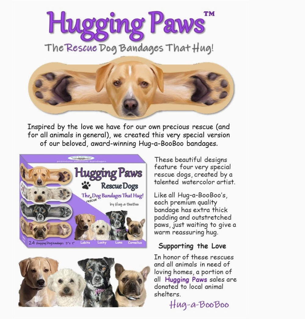 Hug-a-BooBoo "Hugging Paws Rescue Dogs" Bandages