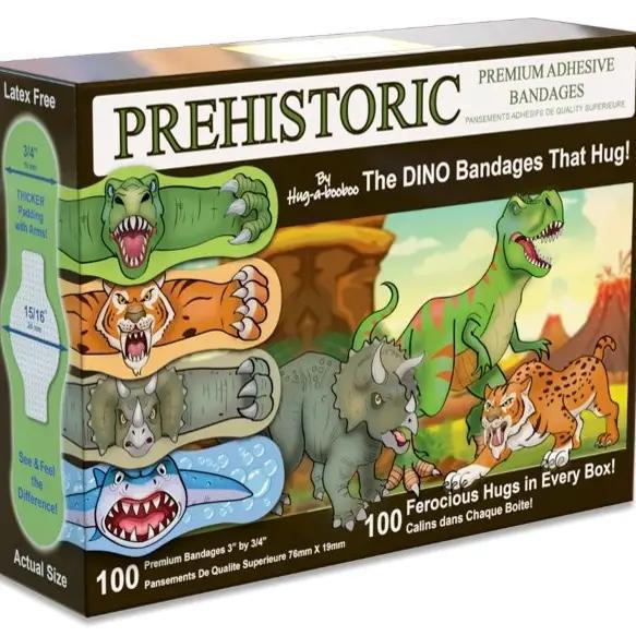 Hug-a-BooBoo Prehistoric "Hugging" Bandages 100ct Box Hug-a-BooBoo Prehistoric "Hugging" Bandages 100ct Box