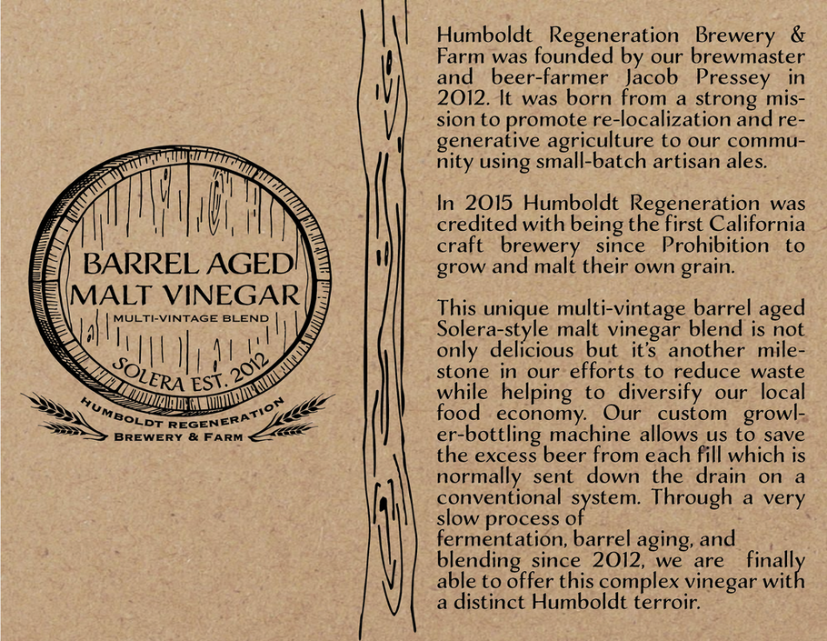 Humboldt Regeneration Barrel Aged Malt Vinegar