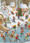 Vermont Christmas Company Traditional Greeting Card Advent Calendar Ice Skating Vermont Christmas Company Traditional Greeting Card Advent Calendar