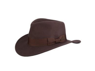 Indian Jones Belloq Indy Crushable Wool Felt Hat | Brown