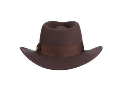 Indian Jones Belloq Indy Crushable Wool Felt Hat | Brown