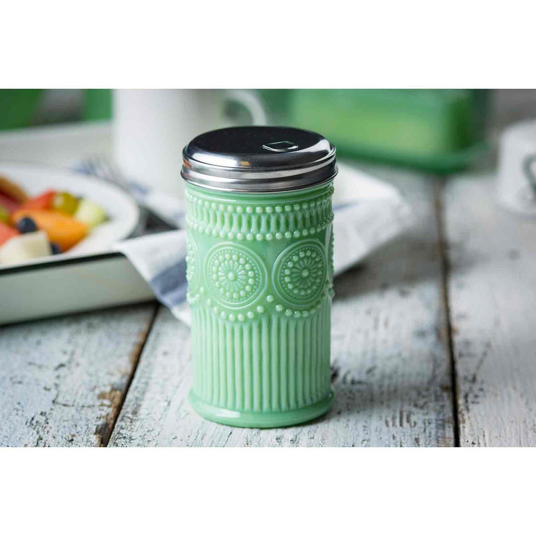 Jadeite Glass Sugar Shaker Jadeite Glass Sugar Shaker
