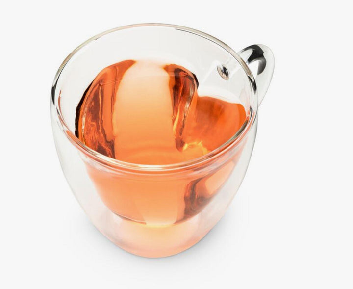 Kendall Heart Double Walled Glass Tea Mug